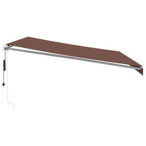 Automatisk uttrekkbar markise brun 450x350 cm