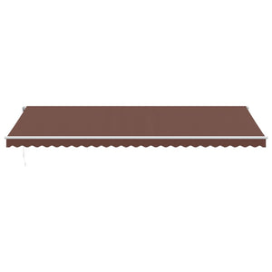 Automatisk uttrekkbar markise brun 600x350 cm