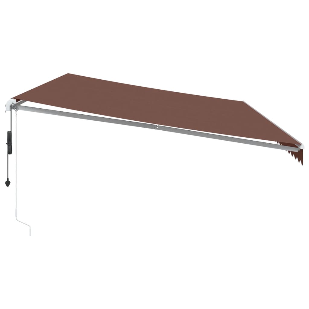 Automatisk uttrekkbar markise brun 600x350 cm
