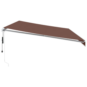 Automatisk uttrekkbar markise brun 600x350 cm