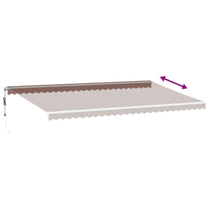 Automatisk uttrekkbar markise brun 600x350 cm