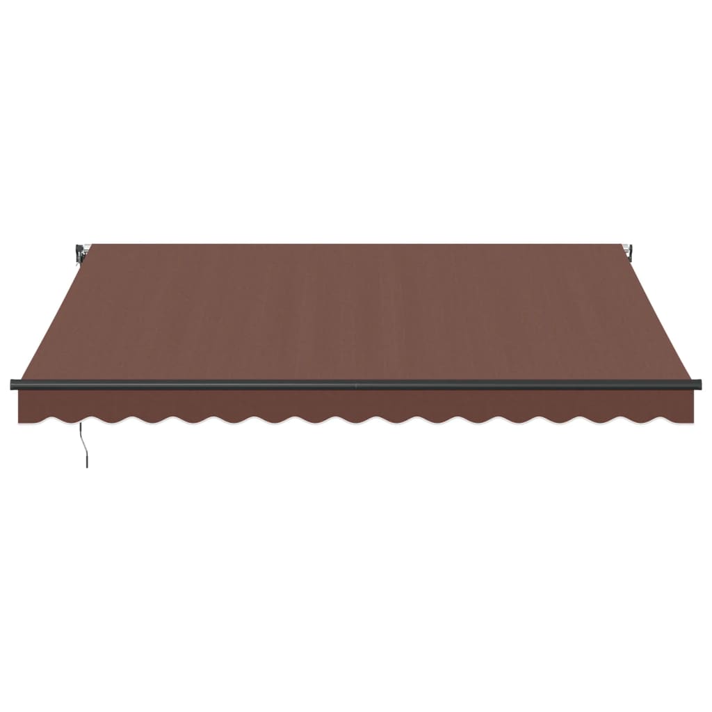 Automatisk uttrekkbar markise med LED brun 400x350 cm
