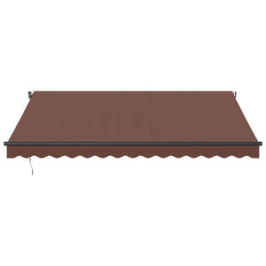 Automatisk uttrekkbar markise med LED brun 400x350 cm