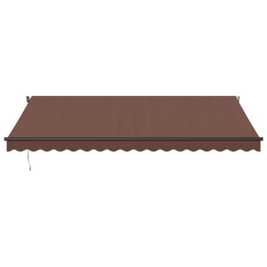 Automatisk uttrekkbar markise med LED brun 450x350 cm