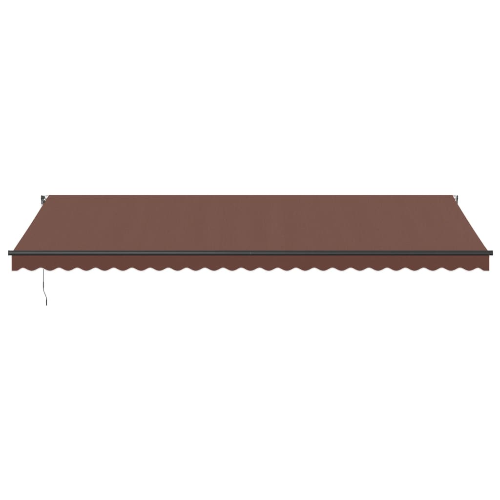 Automatisk uttrekkbar markise med LED brun 600x350 cm
