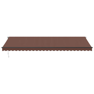 Automatisk uttrekkbar markise med LED brun 600x350 cm