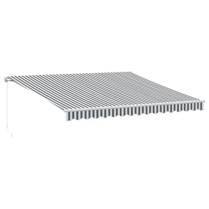 Manual retractable awning anthracite and white 400x300 cm