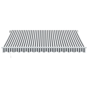 Manual retractable awning anthracite and white 400x300 cm