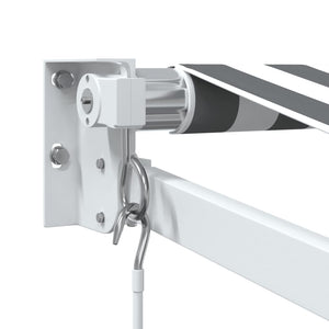Retractable awning anthracite and white 4x3 m fabric and aluminum