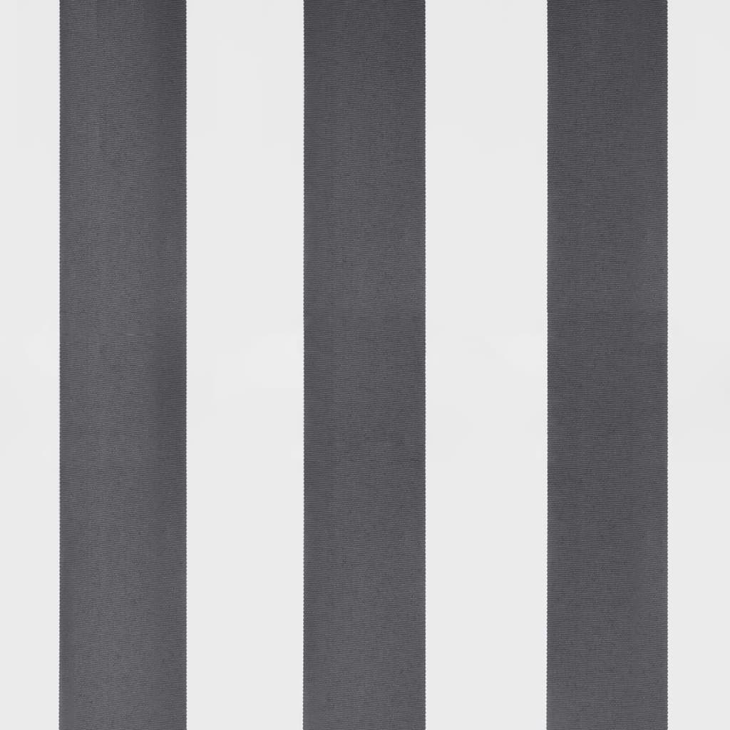 Retractable awning anthracite and white 4x3 m fabric and aluminum