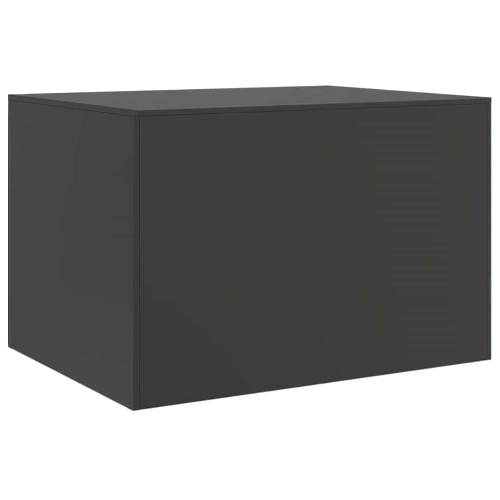 Hagesalongbord svart 67x50x44 cm stål
