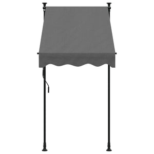 Uttrekkbar markise antrasitt 100x150 cm stoff og stål