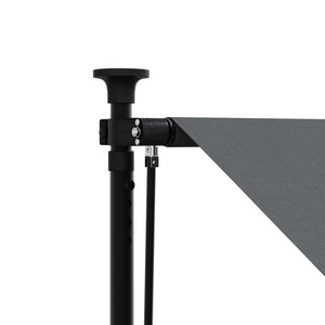 Uttrekkbar markise antrasitt 100x150 cm stoff og stål