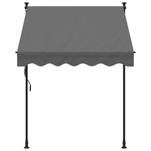 Uttrekkbar markise antrasitt 150x150 cm stoff og stål