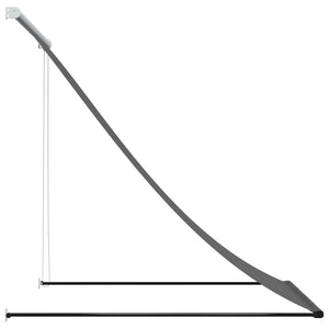 Uttrekkbar markise antrasitt 100x150 cm stoff og stål