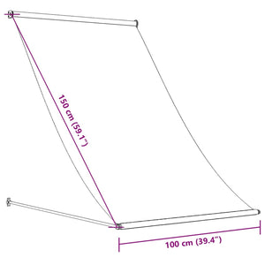 Uttrekkbar markise antrasitt 100x150 cm stoff og stål