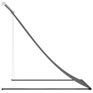 Uttrekkbar markise antrasitt 150x150 cm stoff og stål