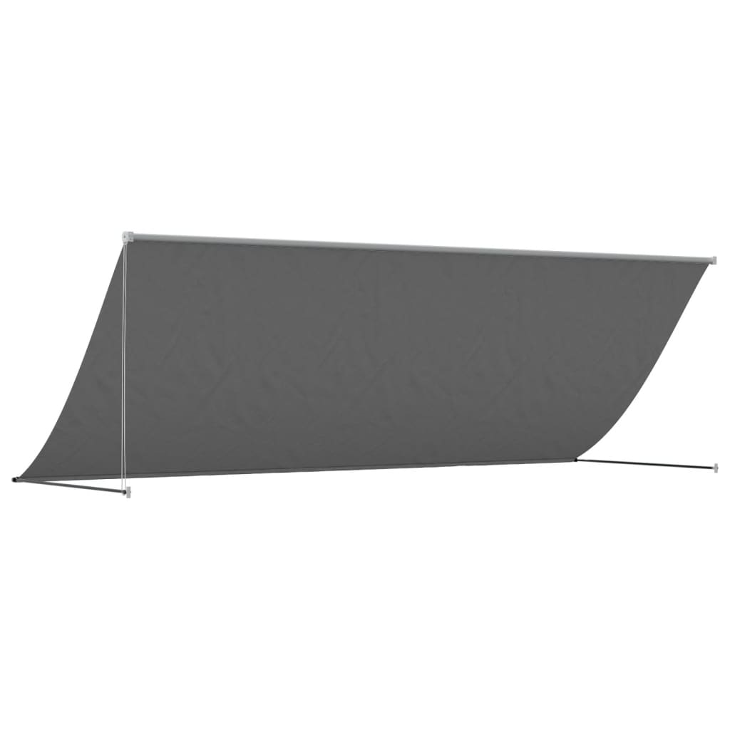 Retractable awning anthracite 350x150 cm fabric and steel
