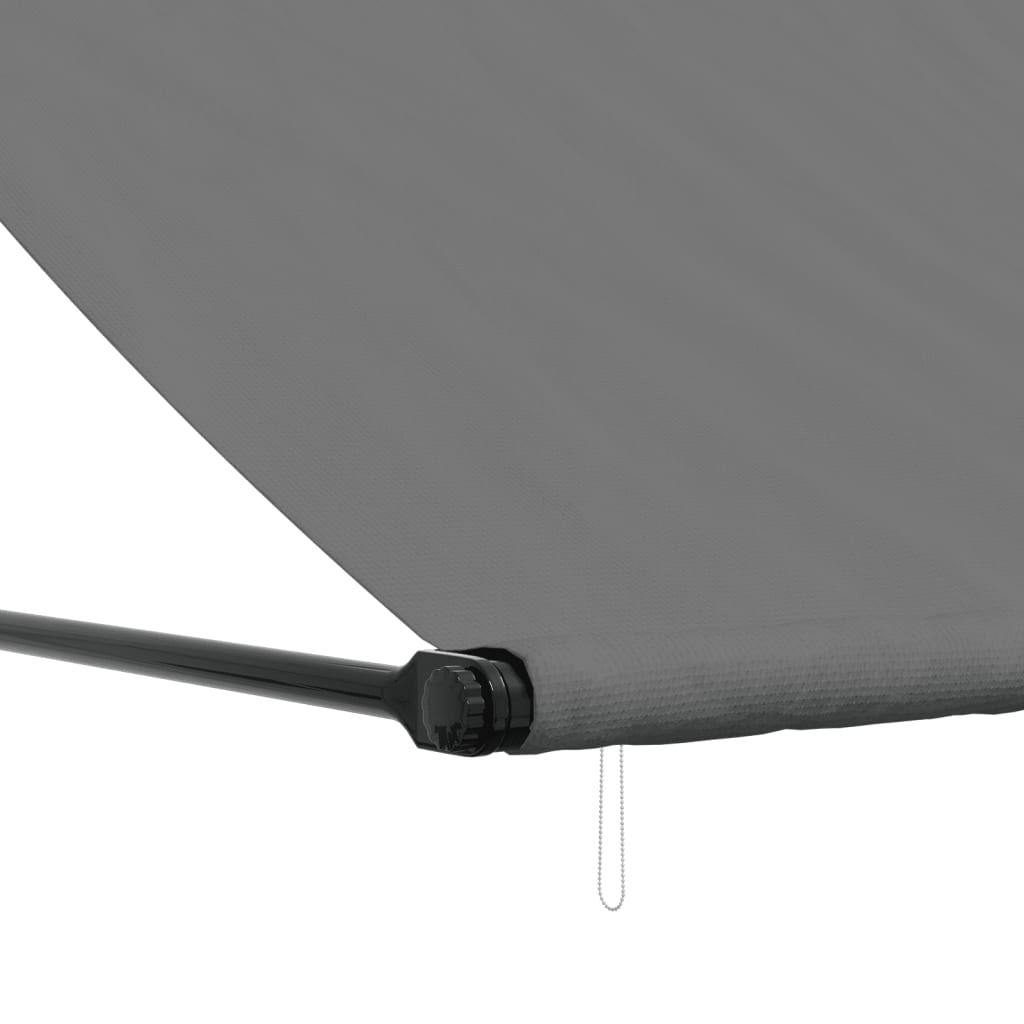 Retractable awning anthracite 350x150 cm fabric and steel