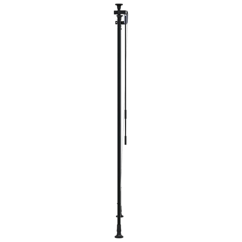 Utendørs rullegardin blå og hvit 100x270 cm stoff og stål