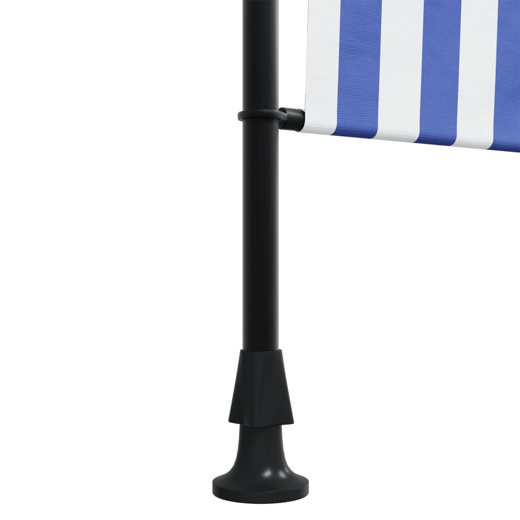 Utendørs rullegardin blå og hvit 100x270 cm stoff og stål