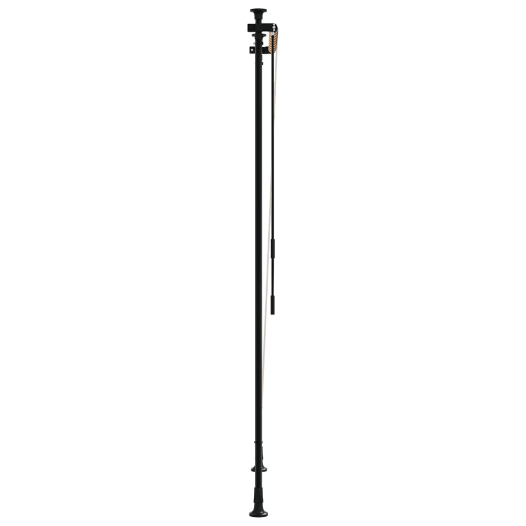 Utendørs rullegardin oransje og hvit 100x270 cm stoff og stål
