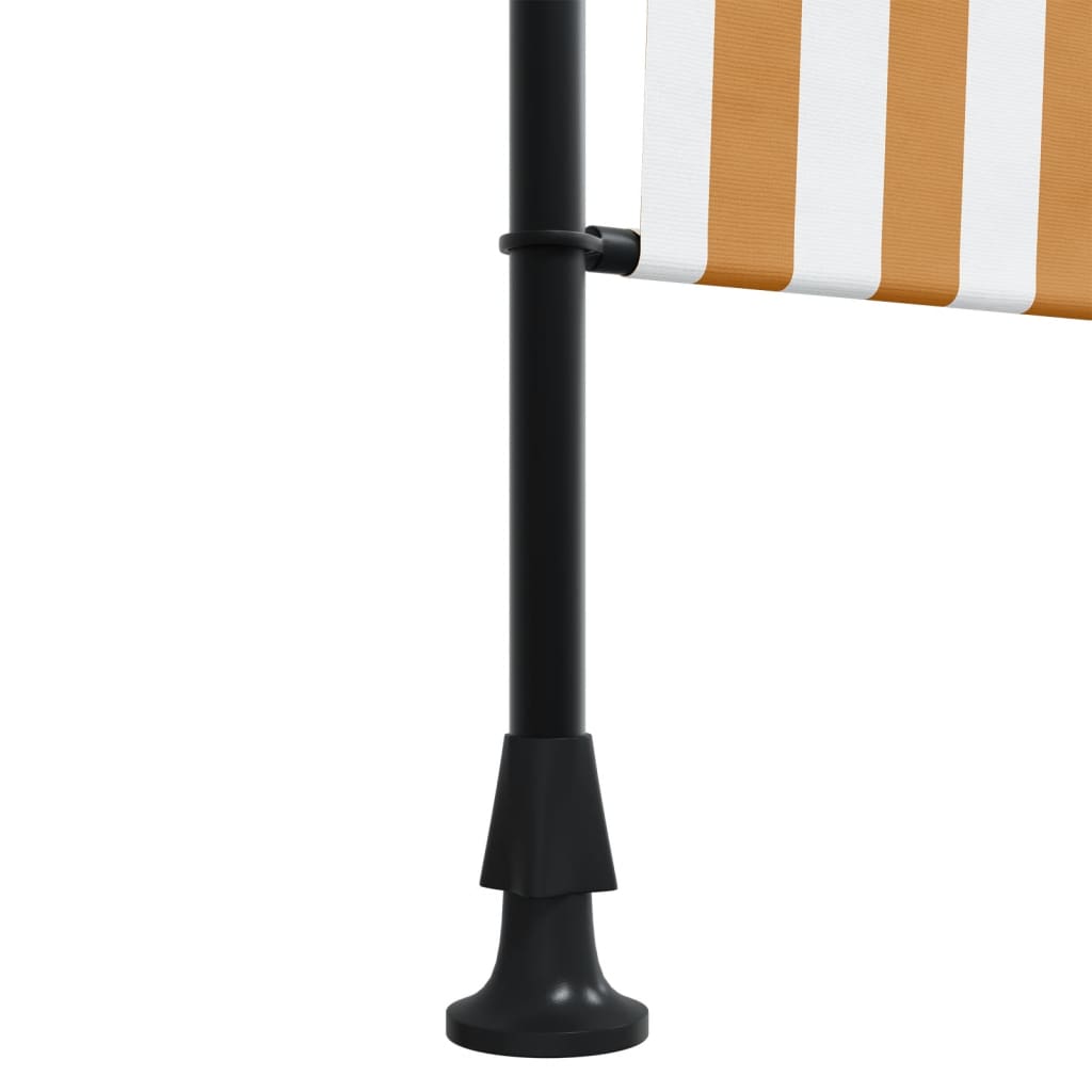 Utendørs rullegardin oransje og hvit 100x270 cm stoff og stål
