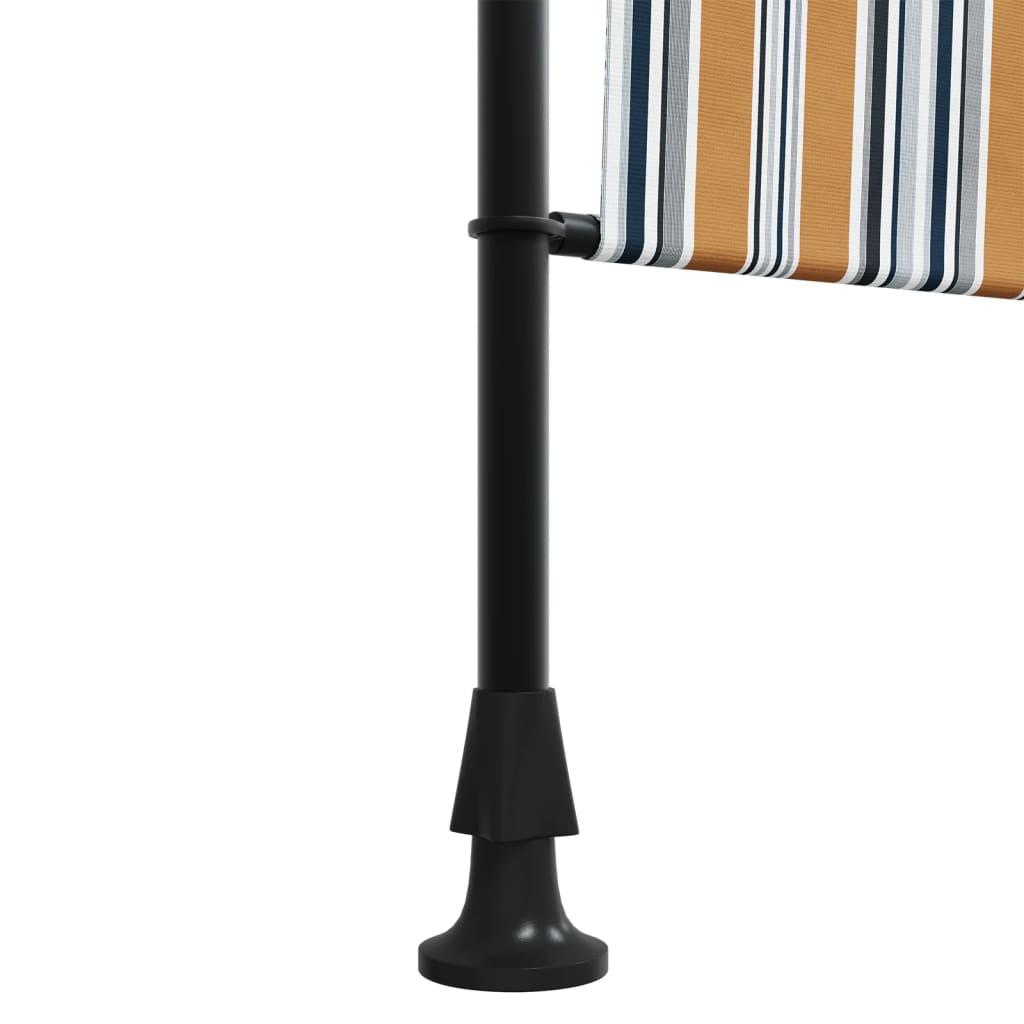 Utendørs rullegardin gul og hvit 120x270 cm stoff og stål