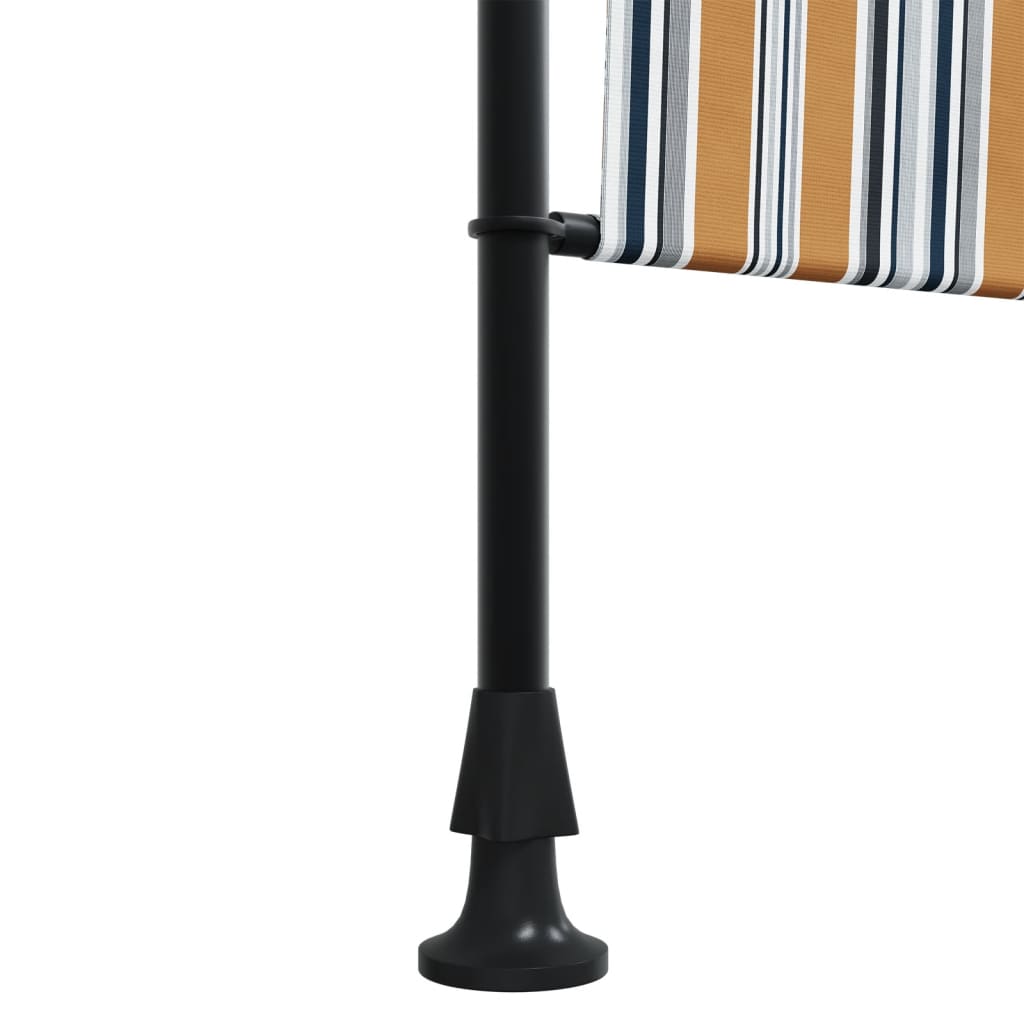 Utendørs rullegardin gul og hvit 150x270 cm stoff og stål