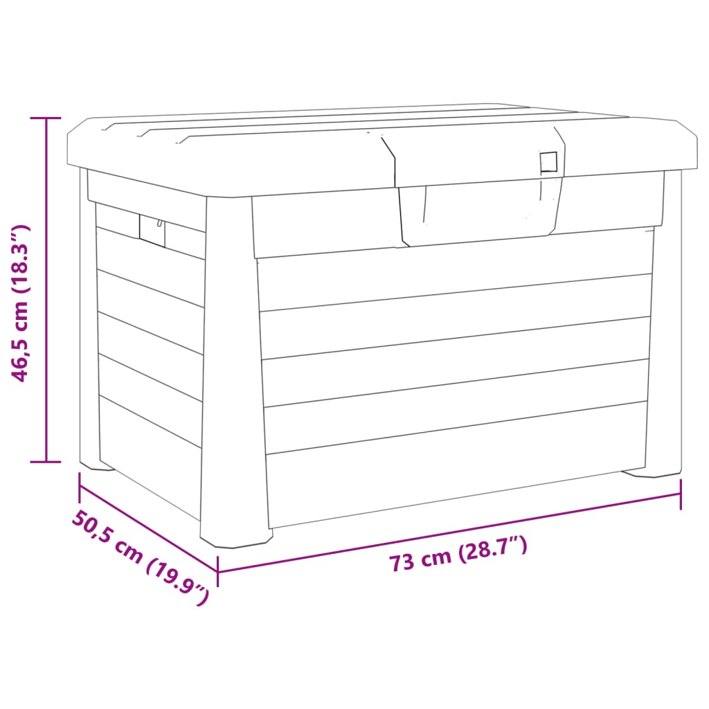 Pillow box anthracite 73x50.5x46.5 cm polypropylene