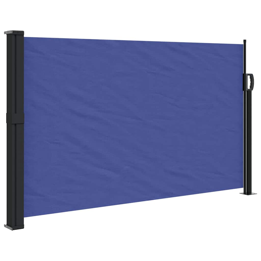 Uttrekkbar sidemarkise blå 117x300 cm