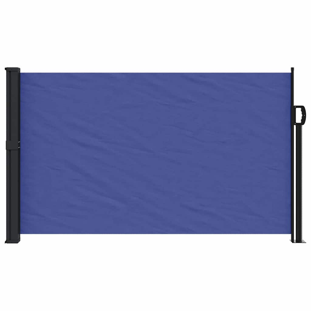 Uttrekkbar sidemarkise blå 117x300 cm