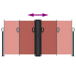 Uttrekkbar sidemarkise terrakotta 120x600 cm