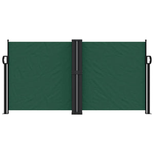 Uttrekkbar sidemarkise mørkegrønn 120x600 cm