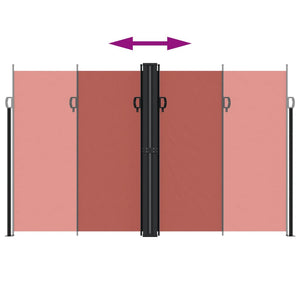 Uttrekkbar sidemarkise terrakotta 200x600 cm
