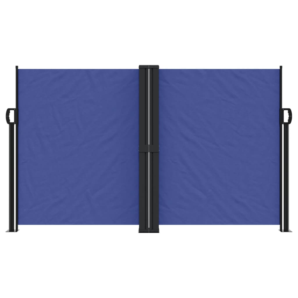 Uttrekkbar sidemarkise 140x1000 cm blå