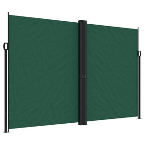 Uttrekkbar sidemarkise 220x1000 cm mørkegrønn