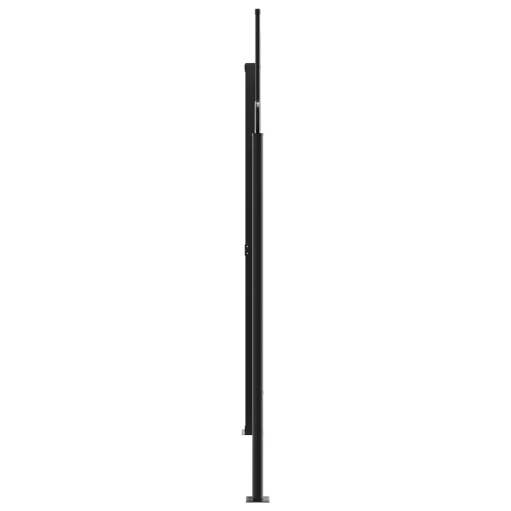 Uttrekkbar sidemarkise 220x1000 cm mørkegrønn