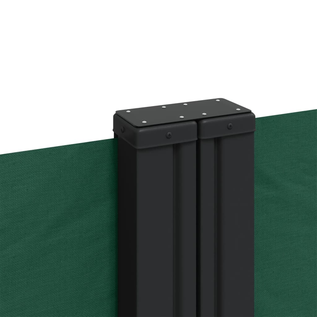 Uttrekkbar sidemarkise 220x1000 cm mørkegrønn