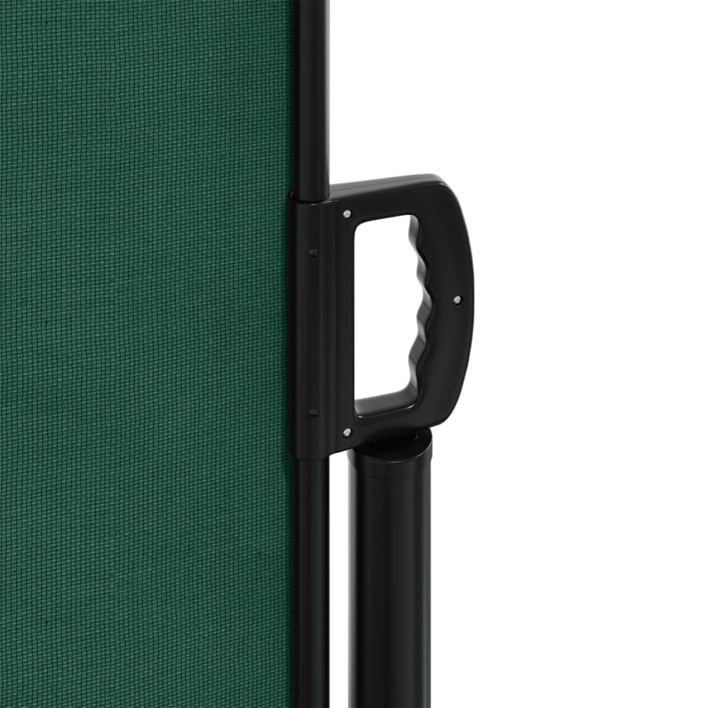 Uttrekkbar sidemarkise 220x1000 cm mørkegrønn