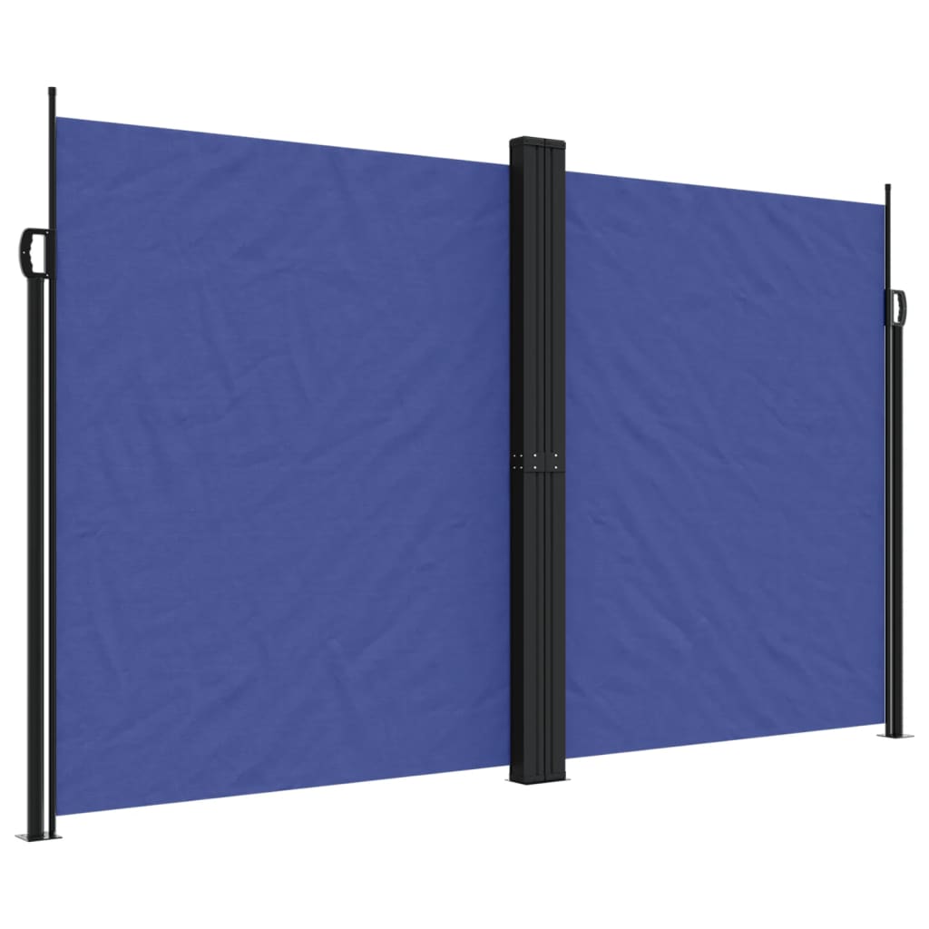 Uttrekkbar sidemarkise blå 200x1200 cm
