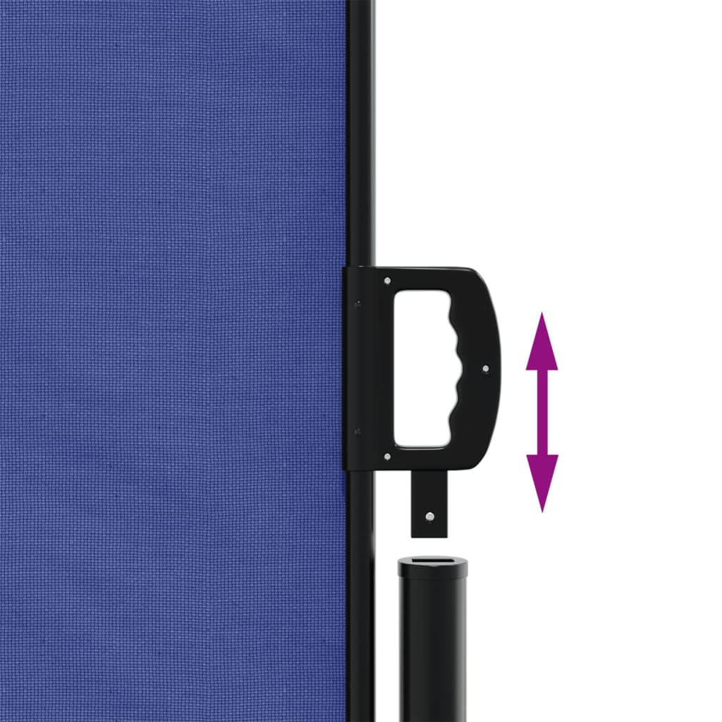 Uttrekkbar sidemarkise blå 200x1200 cm
