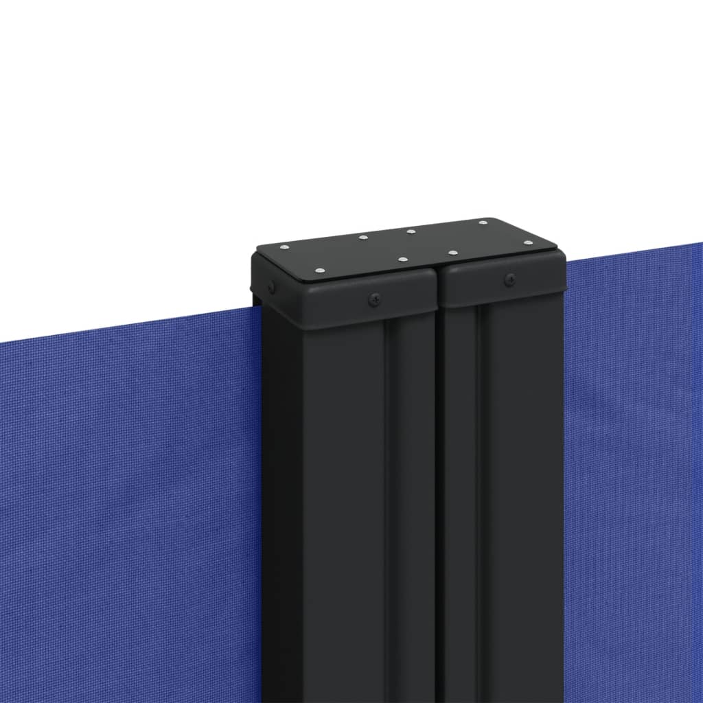Uttrekkbar sidemarkise blå 200x1200 cm