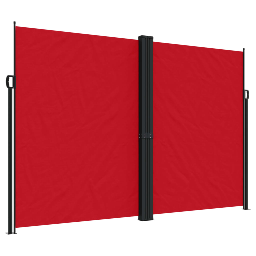 Uttrekkbar sidemarkise 220x1200 cm rød