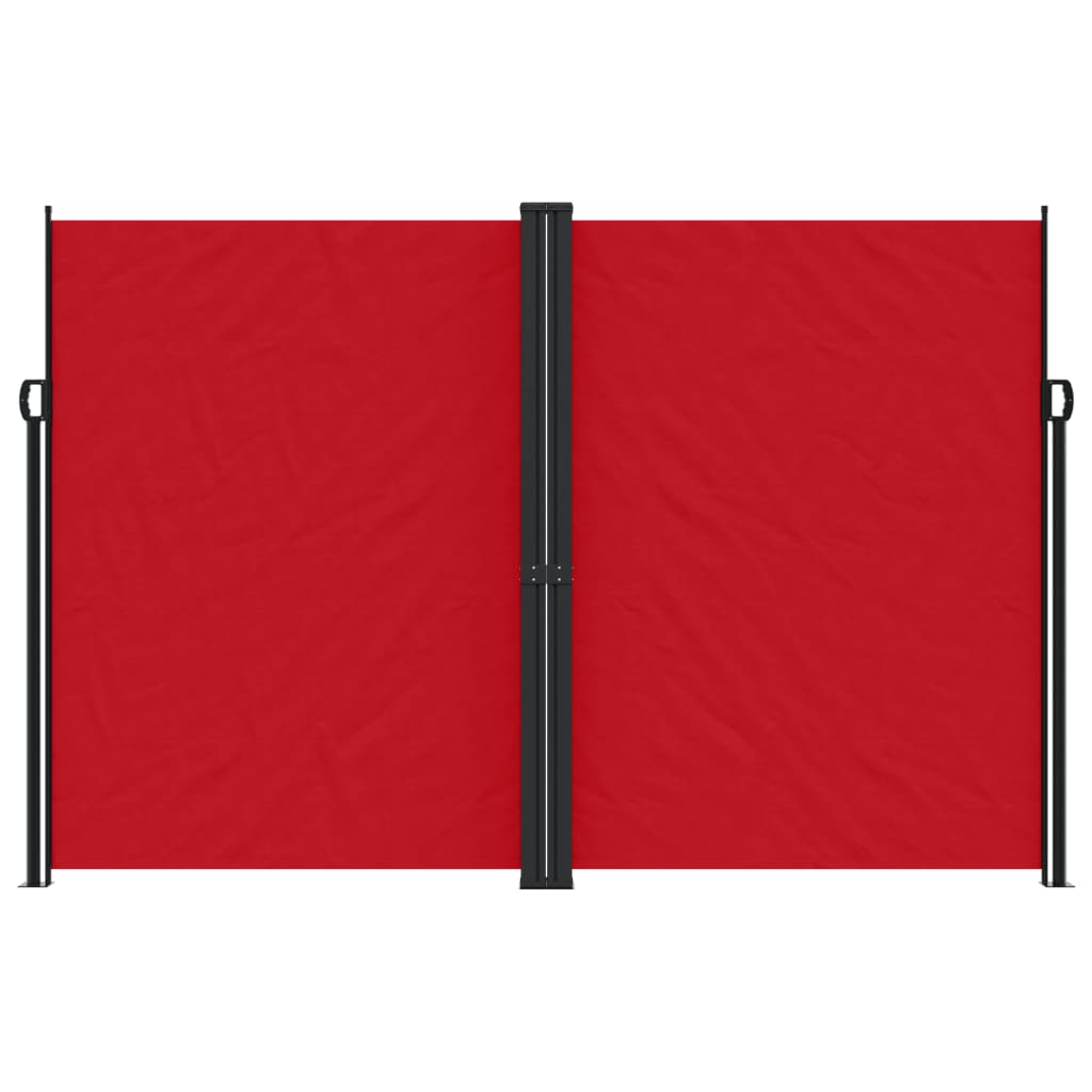 Uttrekkbar sidemarkise 220x1200 cm rød