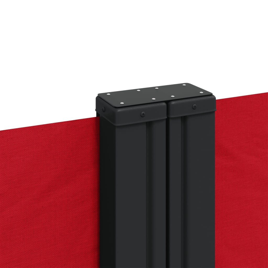 Uttrekkbar sidemarkise 220x1200 cm rød
