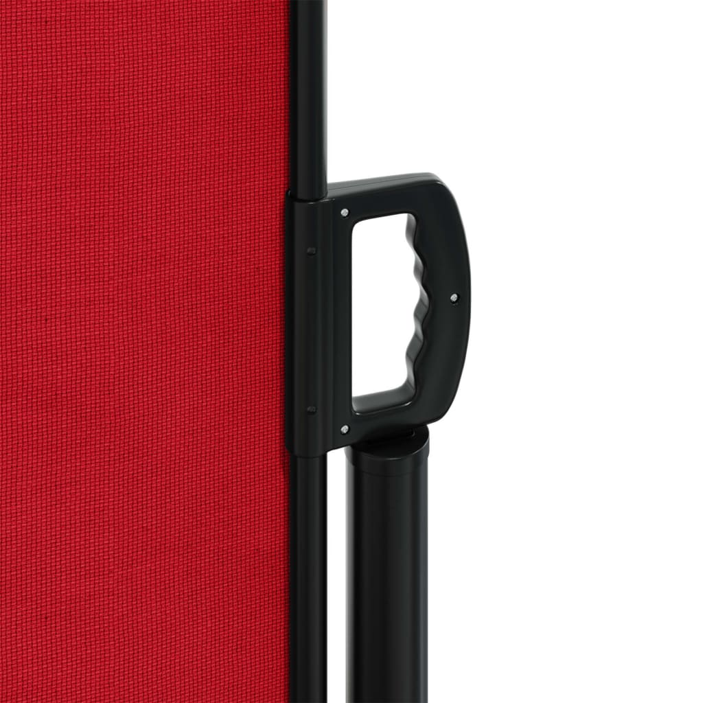 Uttrekkbar sidemarkise 220x1200 cm rød