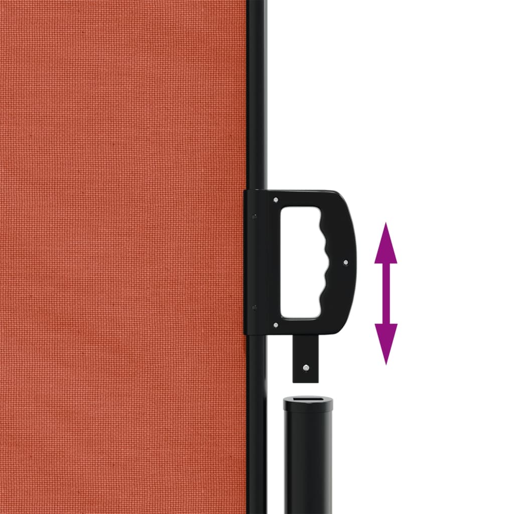 Uttrekkbar sidemarkise 220x1200 cm terrakotta