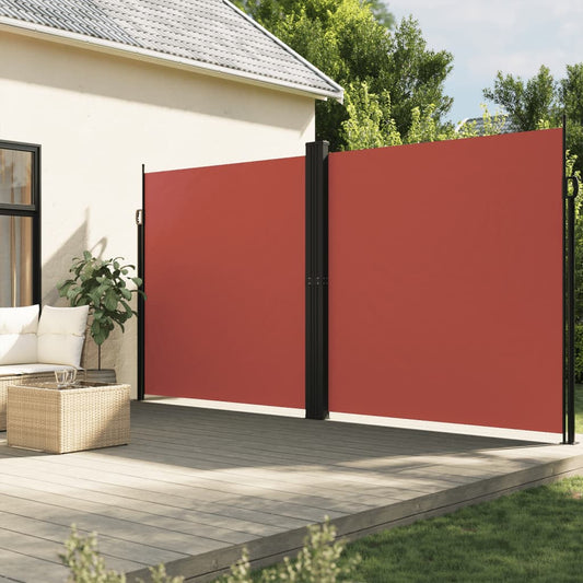 Uttrekkbar sidemarkise 220x1200 cm terrakotta