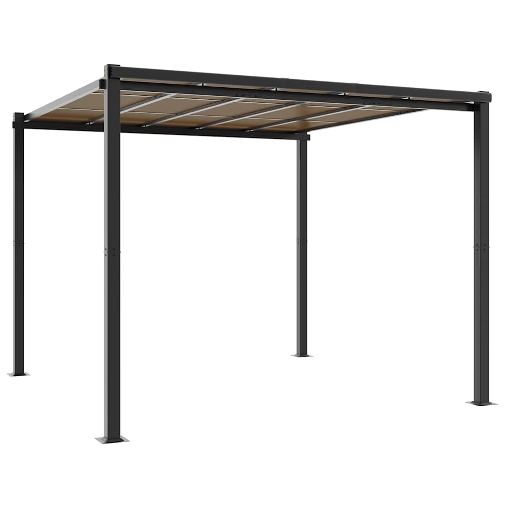 Hagepaviljong antrasitt 3x3 m aluminium
